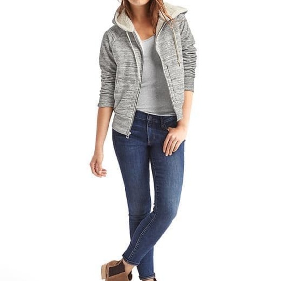 Gap Sherpa zip hoodie, size XL, NWT - Picture 4 of 6